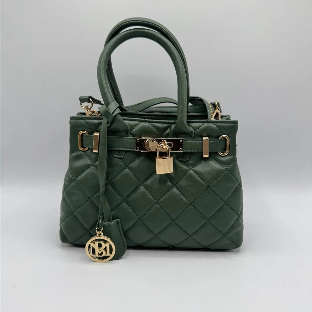 Elegant Green Quilted Handbag